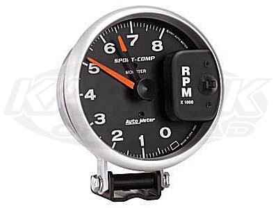ATM3900 Sport-Comp 5" Pedestal Mount Tachometer 10,000 RPM w/ Adjustable Pointer - SS Racetech Rods & Customs