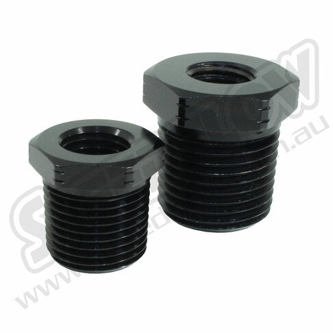 912-06-M12-BLK 3/8 NPT male to M12 X 1.5 female