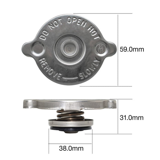 Tridon Radiator Cap 15 PSI - 100 KPA Metal Bayonet - CN15100 - SS Racetech Rods & Customs
