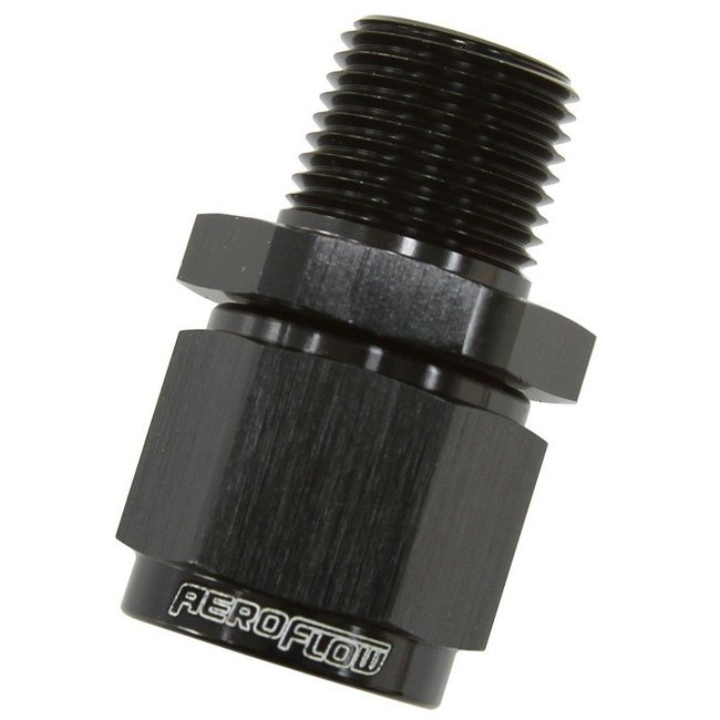 AF916-08-06BLK female -8 straight swivel TO 3/8 NPT black - SS Racetech Rods & Customs
