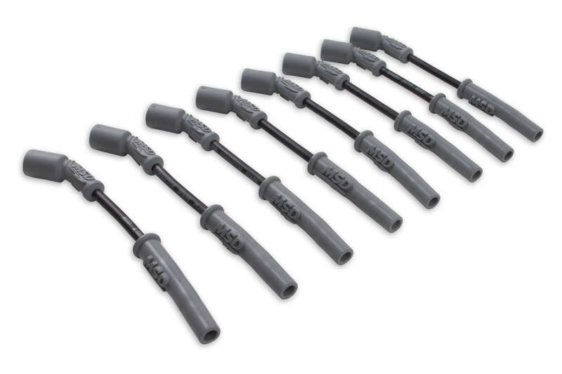 MSD-32813 MSD Spark Plug Wires, Copper, Silicone, Multi-Angle, 8.5mm Dia., Black, GM LS Engines, Set