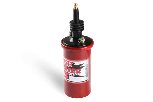 MSD-8223 MSD Ignition Coil, Blaster 3, Canister, Round, Oil Filled, Red, 45, 000 V, Each - SS Racetech Rods & Customs