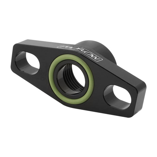 PFE675BK Proflow Adapter, Turbo Oil Drain, 38-44mm GT Aluminium Adaptor -08AN Female, Black - SS Racetech Rods & Customs