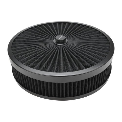 PFEAF-350063B Proflow Air Filter Assembly Flow Top Round Black 14in. x 2.5in. Suit 5-1/8in. Neck Recessed Base