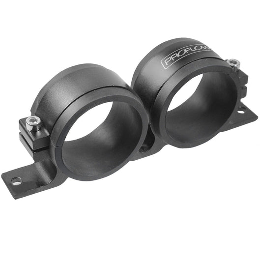 PFEBOSDUALBKTBK Proflow Fuel Pump Dual Mount Dual Bosch 044 Bracket, Black - SS Racetech Rods & Customs