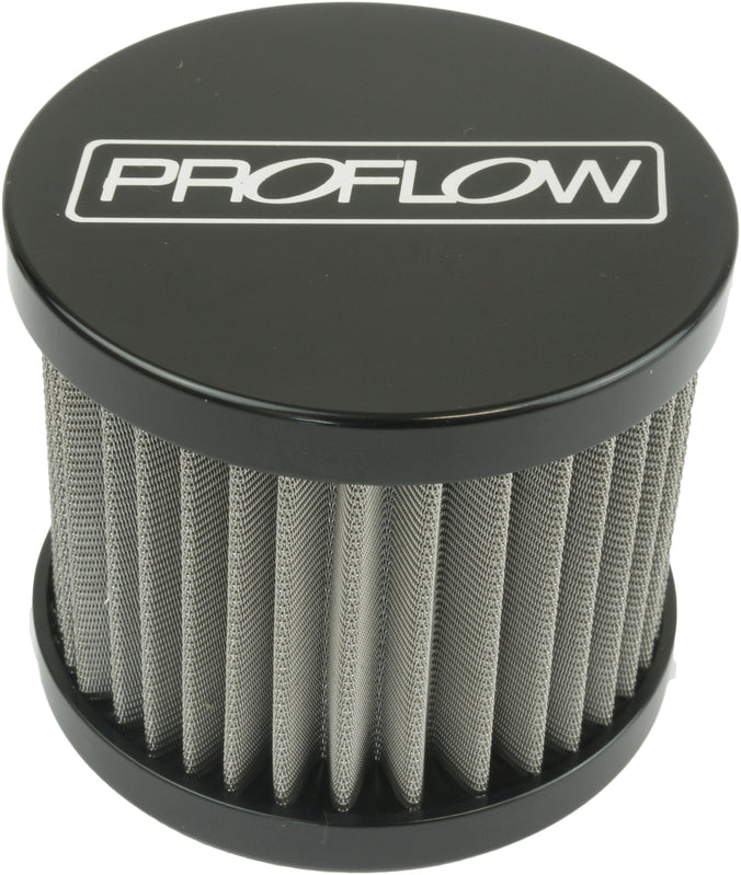 PFECCB-4BK Proflow Oil Breather Filter Billet -10AN Female Thread, 90x78mm, Black - SS Racetech Rods & Customs