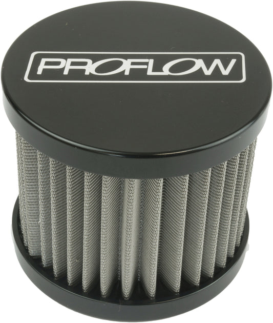PFECCB-4BK Proflow Oil Breather Filter Billet -10AN Female Thread, 90x78mm, Black - SS Racetech Rods & Customs