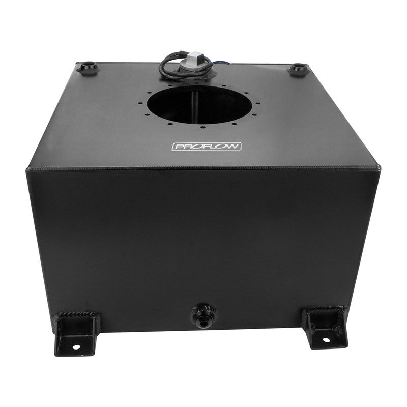 PFEFC8010 Proflow Fuel Cell, EFI Baffled Tank, 10G, 38L, Aluminium, Black 410 x 380 x 260mm, With Sender, Each - SS Racetech Rods & Customs