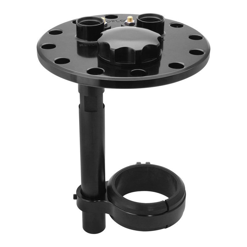 PFEFCA002 Proflow Single Fuel Pump Hanger, Mounts 1 60mm Bosch 044 Fuel Pump, 120.5mm PCD, Billet Aluminium, Black Anodised - SS Racetech Rods & Customs