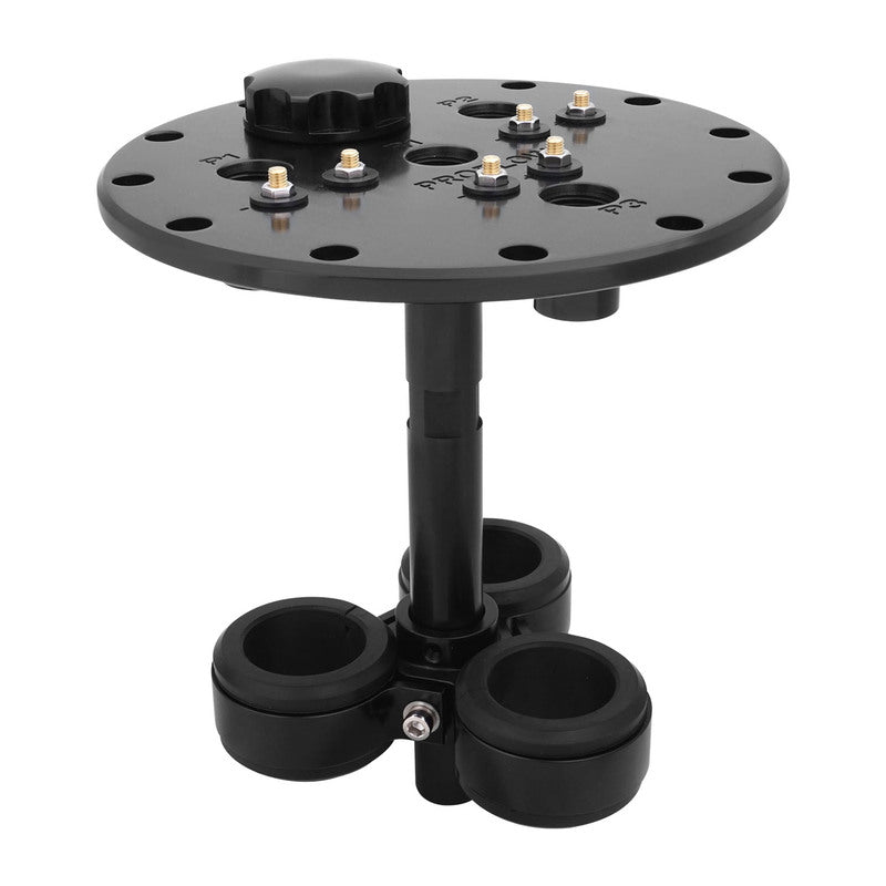 PFEFCA003-1 proflow Triple Fuel Pump Hanger, Mounts 39mm & 46mm Fuel Pumps, 170mm PCD, Billet Aluminium, Black Anodised - SS Racetech Rods & Customs