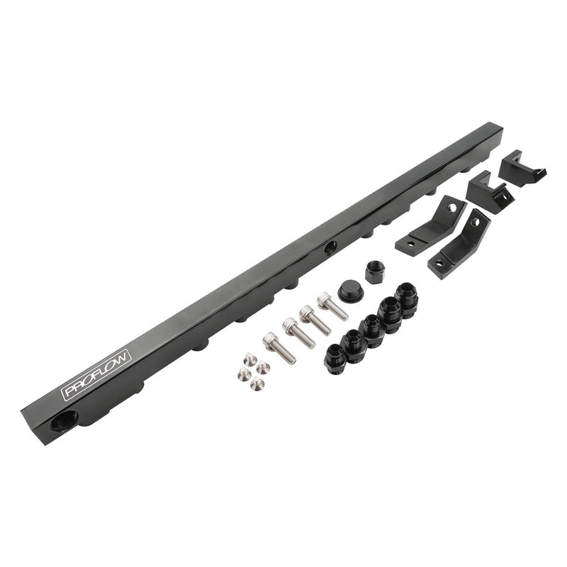 PFEFRKFD6BK Proflow Fuel Rail Kit, For Ford Falcon, Barra, BA-BF, XR6 Turbo, Billet Aluminium, Black Anodised - SS Racetech Rods & Customs