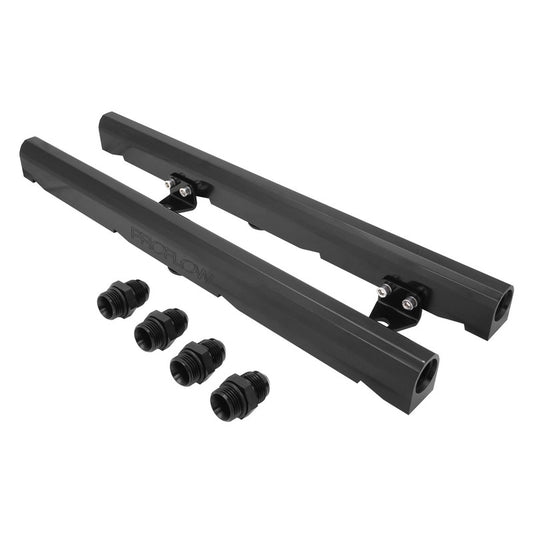 PFEFRKLS1BK Proflow Fuel Rail Kit, For Holden Commodore VT-VZ LS1, -08AN ORB, Billet Aluminium, Black Anodised - SS Racetech Rods & Customs