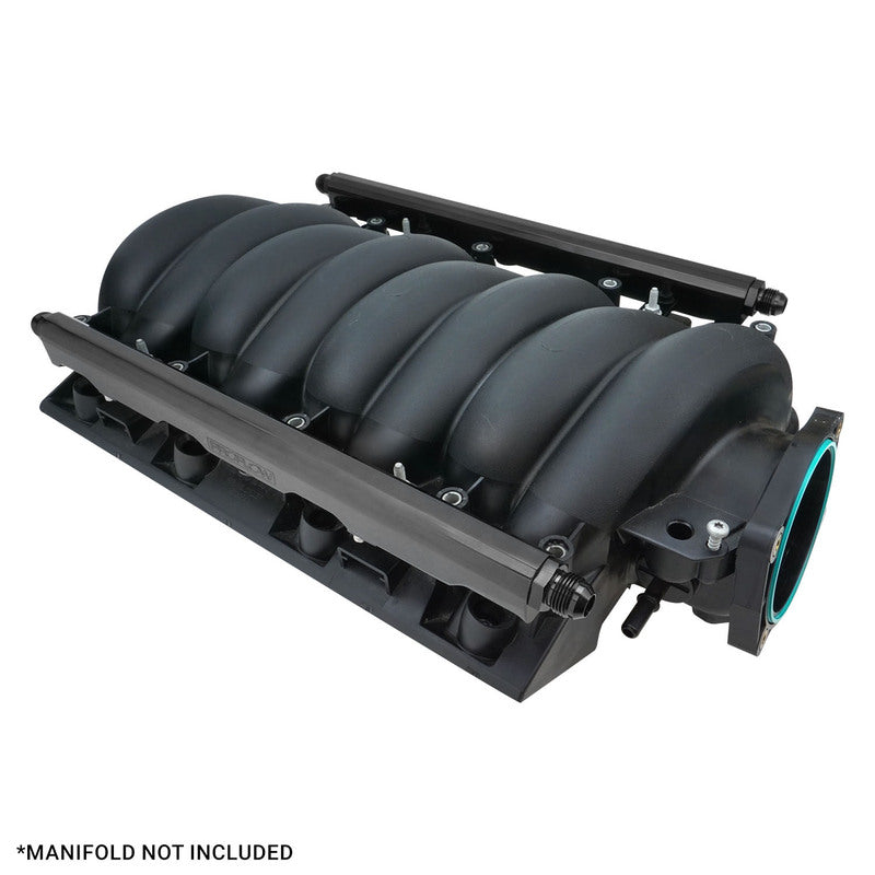 PFEFRKLS2BK Proflow Fuel Rail Kit, For Holden Commodore VE-VF, LS2/LS3/L76/L77/L92, -08AN ORB, Billet Aluminium, Black Anodised - SS Racetech Rods & Customs