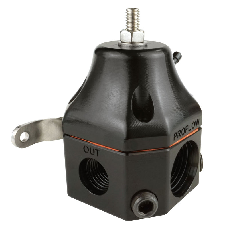 PFEFS13204 Proflow Fuel Pressure Regulator, Carburettor Bypass, 4-13 PSI, 4-Port, Billet Aluminium, Universal - SS Racetech Rods & Customs