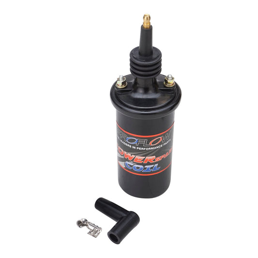 PFEIC8223-BK Proflow Ignition Coil, Power Striker 3 Black, Canister, Round, Oil Filled, 45,000V, 140mA, Each - SS Racetech Rods & Customs