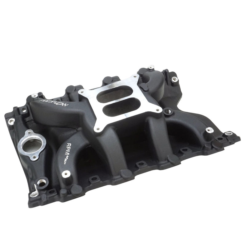 PFEM7594-BK Proflow Intake Manifold, AirMax, Dual Plane, For Holden Commodore V8, VN Heads 253, 304, 308, Aluminum, Black, Square Bore