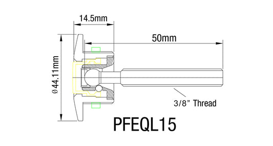 PFEQL15BK Proflow Quick Release Pro Latch Fastener, Aluminium, Black, 44.11 mm - SS Racetech Rods & Customs