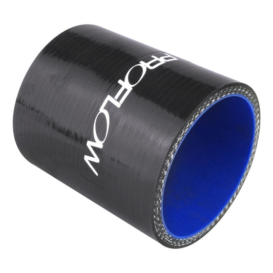 Proflow Silicone Straight Coupler 4" x 100mm Black - PFES101-400B by SS Racetech Rods & Customs
