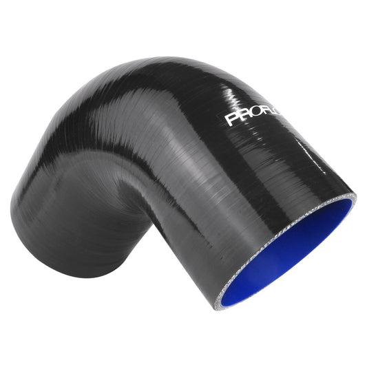 PFES103-250B Proflow Hose Tubing Air intake, Silicone, Coupler, 2.50in. 90 Degree Elbow, Black - SS Racetech Rods & Customs