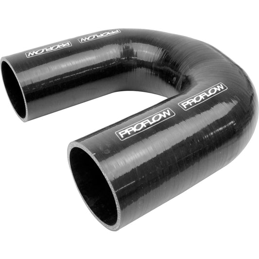 PFES106-250B Proflow Hose Tubing Air intake, Silicone, Coupler, 2.50in. 180 Degree Elbow, Black - SS Racetech Rods & Customs