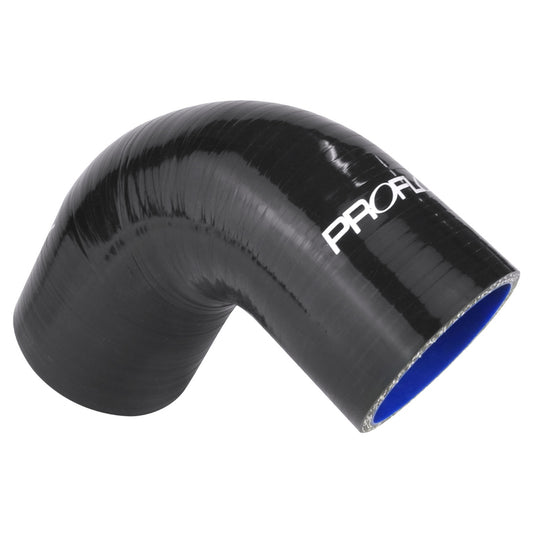 PFES203-200-250B Proflow Hose Tubing Air intake, Silicone, Reducer, 2.00in. - 2.50in. 90 Degree Elbow, Black - SS Racetech Rods & Customs