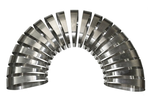 PFESS-PC400-H Proflow Pie Cut Oval Tubing Stainless Steel 4“, 63mmx125mm horizontal cut 15 degree, 6 pcs set