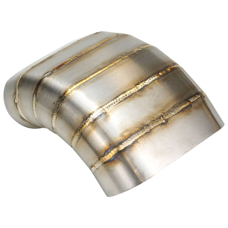 PFESS-PCVW350-90 Proflow Pie Cut Welded Oval Tube Vertical 304 Stainless Steel, 3.5 in. 90 deg