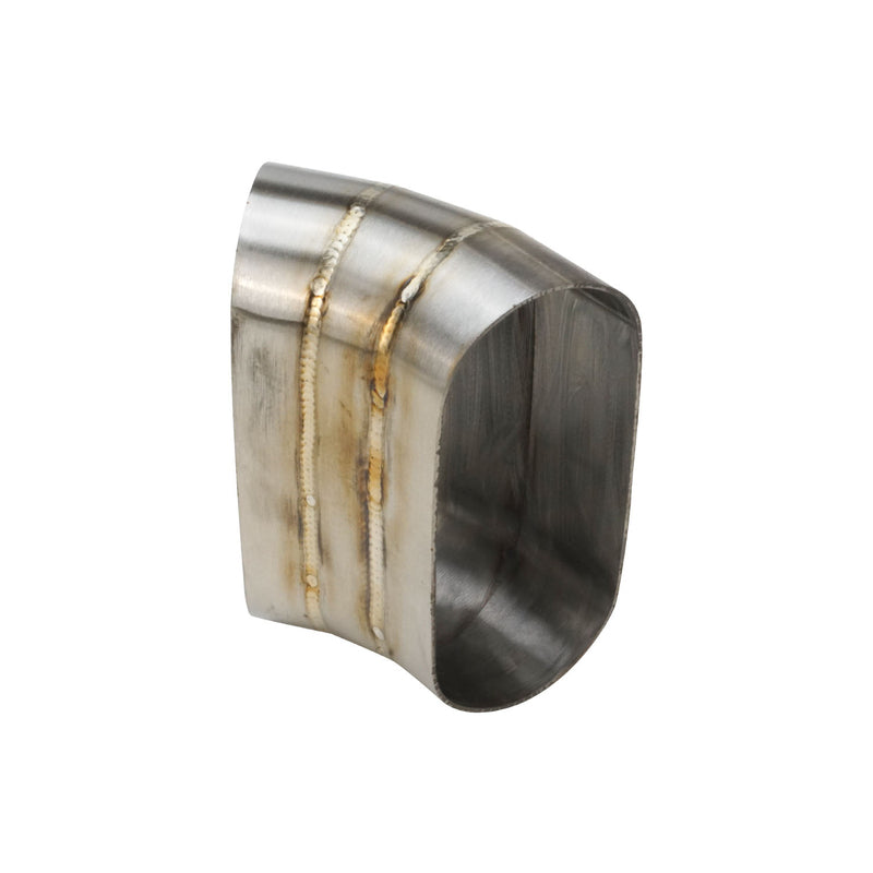 PFESS-PCVW400-45 Proflow Pie Cut Welded Oval Tube Vertical 304 Stainless Steel, 4.0 in. 45 deg