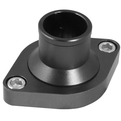 PFETH-807BK Proflow Water Neck, Billet Aluminium, Black Anodised, Straight Up SB & BB Chev - SS Racetech Rods & Customs