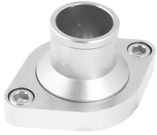 PFETH-807S Proflow Water Neck, Billet Aluminium, Silver Anodised, Straight Up SB & BB Chev - SS Racetech Rods & Customs