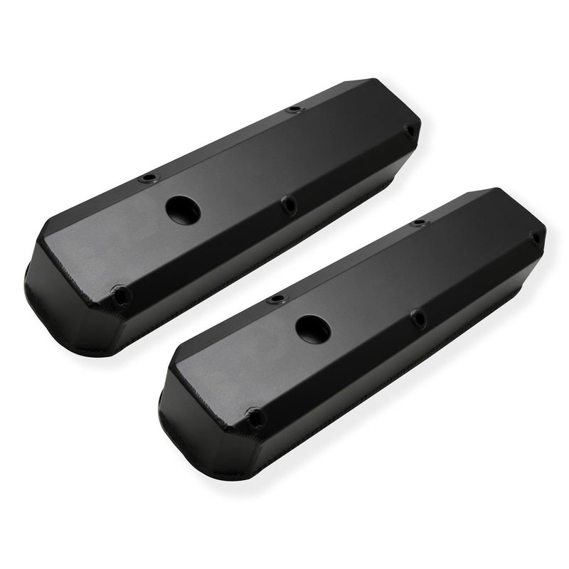 PFEVC-4406 Proflow Valve Covers, Tall, Fabricated Aluminum, Black Powdercoat, Small Block For Chrysler, Pair