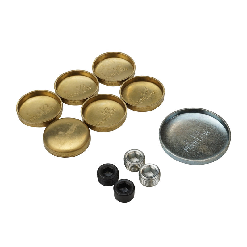 PFEWP-3818016 Proflow Welsh plugs, Brass, For Ford, 351C, 351M, 400, Kit