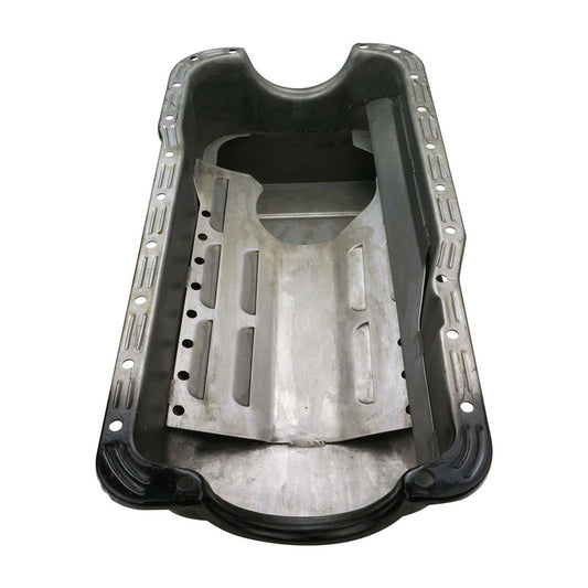 RTS-2002 RTS Oil Pan, SB For Ford 289,302W ,347 Stroker , Steel Black, 6.5 lt ,Windage Tray, suit early Falcon, each - SS Racetech Rods & Customs