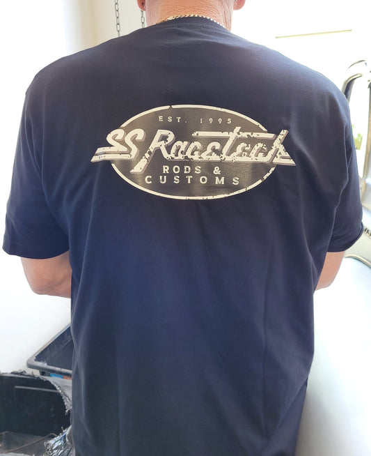 SS Racetech Rods & customs tee-shirt - Black - SS Racetech Rods & Customs