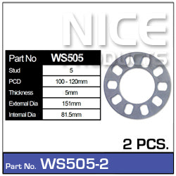 Nice Products Wheel Spacers - WS505-2 - SS Racetech Rods & Customs