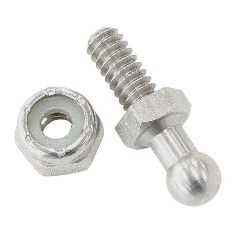 AF3500-1000 - Aeroflow throttle ball stainless 10-24 UNC with 3/8" hex nut - SS Racetech Rods & Customs