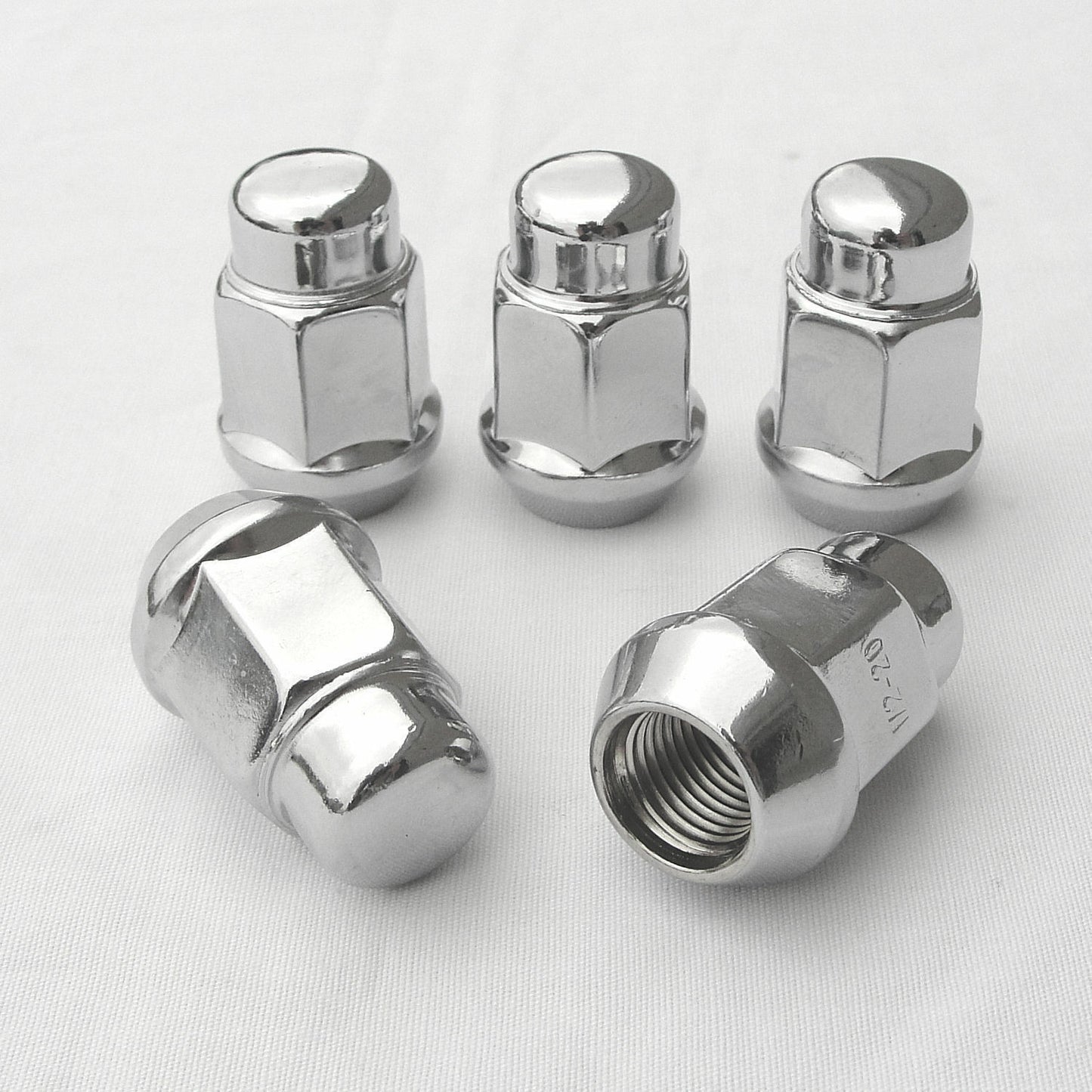 WHEEL NUTS ACORN SET OF 20 CHROME 7/16 INCH X 20 - SS Racetech Rods & Customs