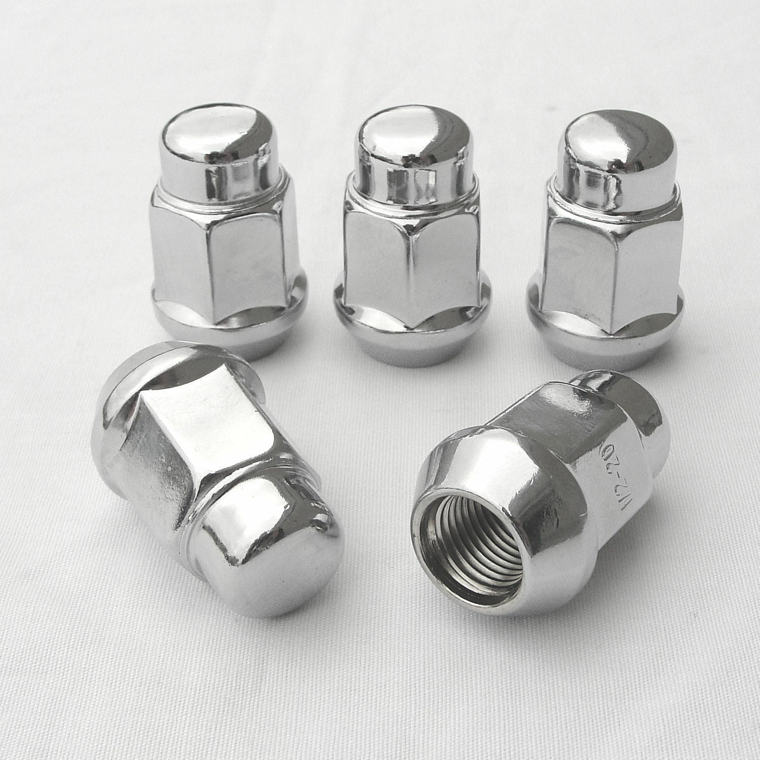 WHEEL NUTS ACORN SET OF 20 CHROME 7/16 INCH X 20 - SS Racetech Rods & Customs