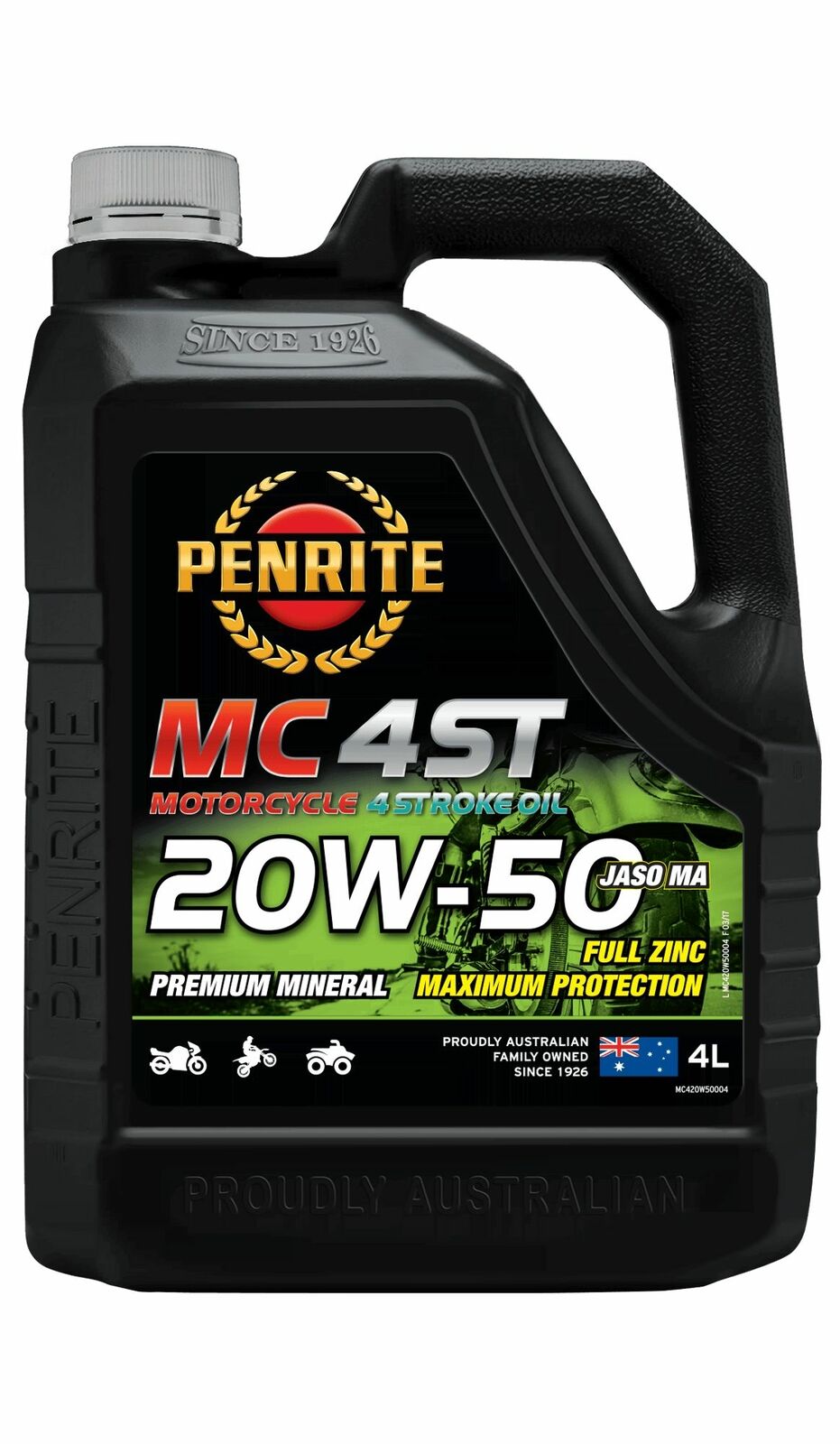 PENRITE MC-4ST MINERAL 20W-50 4LTR - SS Racetech Rods & Customs