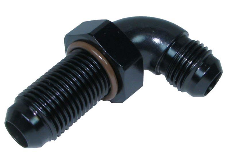 833-08-BLK -8 Flare bulkhead 90 degree