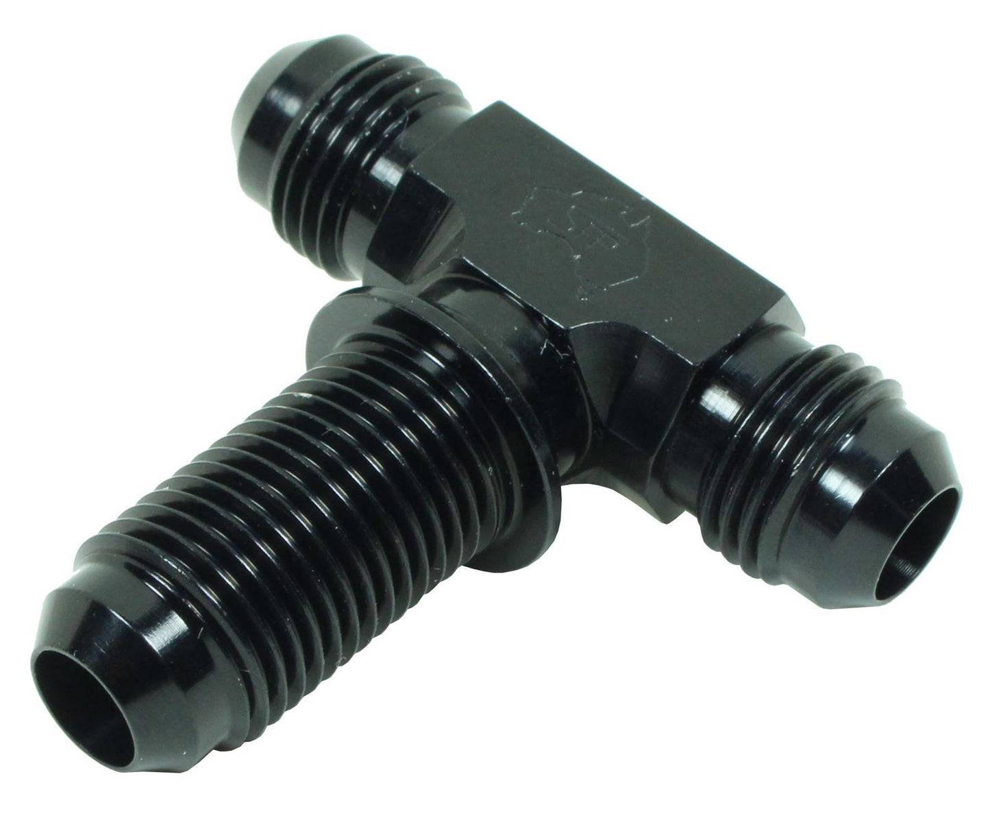 834-06-BLK -6 bulkhead tee on branch