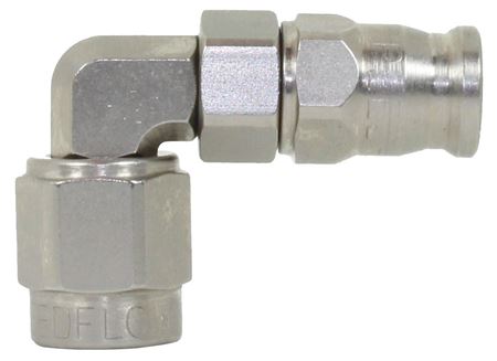 203-03 -3 90 degree hose end - stainless - SS Racetech Rods & Customs