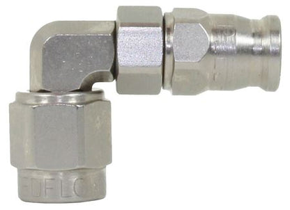 203-03 -3 90 degree hose end - stainless - SS Racetech Rods & Customs