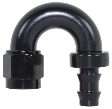 406-06-BLK -6 180 degree hose end