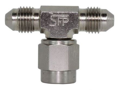 144-03-S -3 tee swivel on branch - steel - SS Racetech Rods & Customs