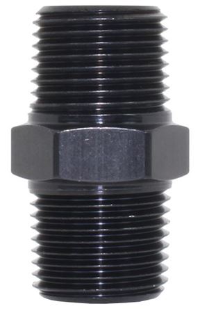 911-06-BLK 3/8" NPT male union black - SS Racetech Rods & Customs