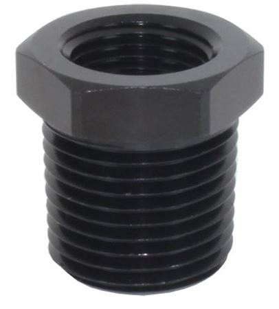 912-08-06-BLK 1/2 TO 3/8 NPT reducer - SS Racetech Rods & Customs