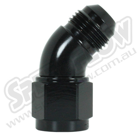 142-10-BLK -10 female to male 45 degree - SS Racetech Rods & Customs