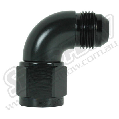143-10-BLK -10 female to male 90 degree - SS Racetech Rods & Customs