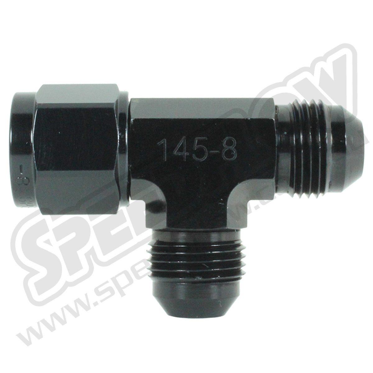Speedflow 145-12-BLK -12 AN Tee Swivel on Run | 145-12-BLK - 145 Series